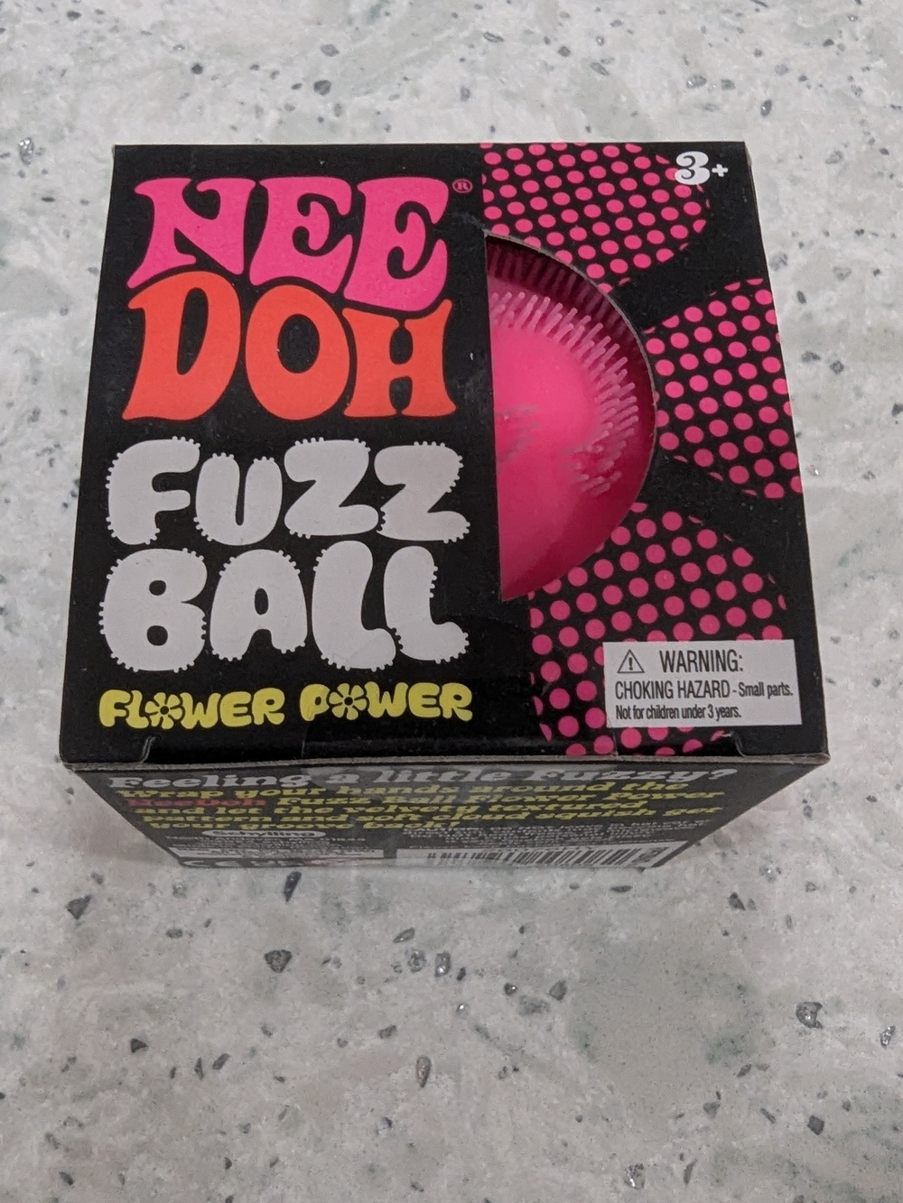 Needoh Fuzz Ball Flower Power - Pink